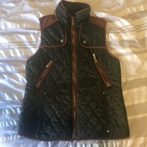 Vince Camuto Army Green Quilted Vest
